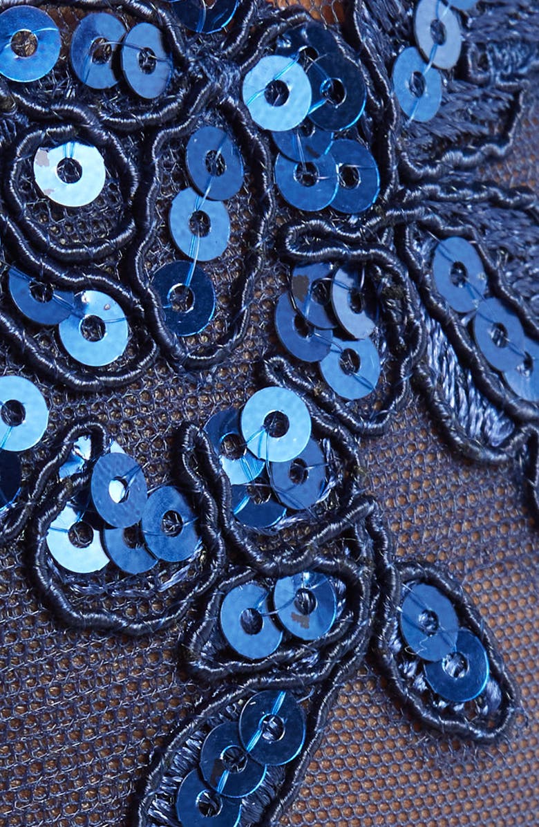 KILO BRAVA Floral Embroidered Open Cup Underwire Bra, Alternate, color, Midnight Blue