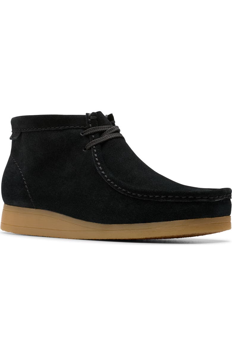 Clarks<sup>®</sup> Wallaston Chukka Boot, Main, color, Black Suede