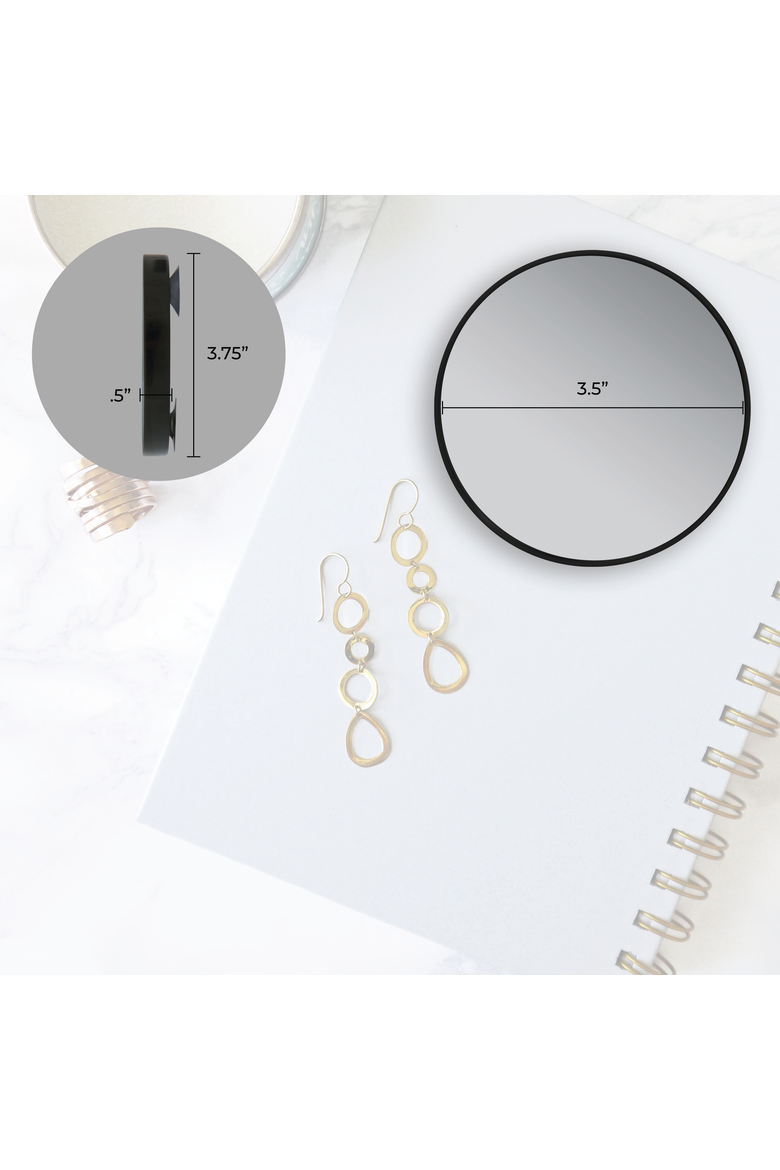 Compact Mirror with 15X Magnification & Suction Cup, Alternate, color, Black
