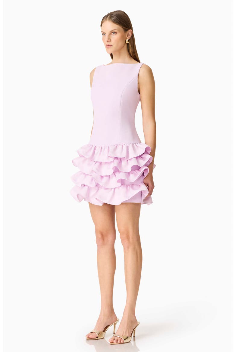 Saphine Ruffle Minidress, Alternate, color, PINK