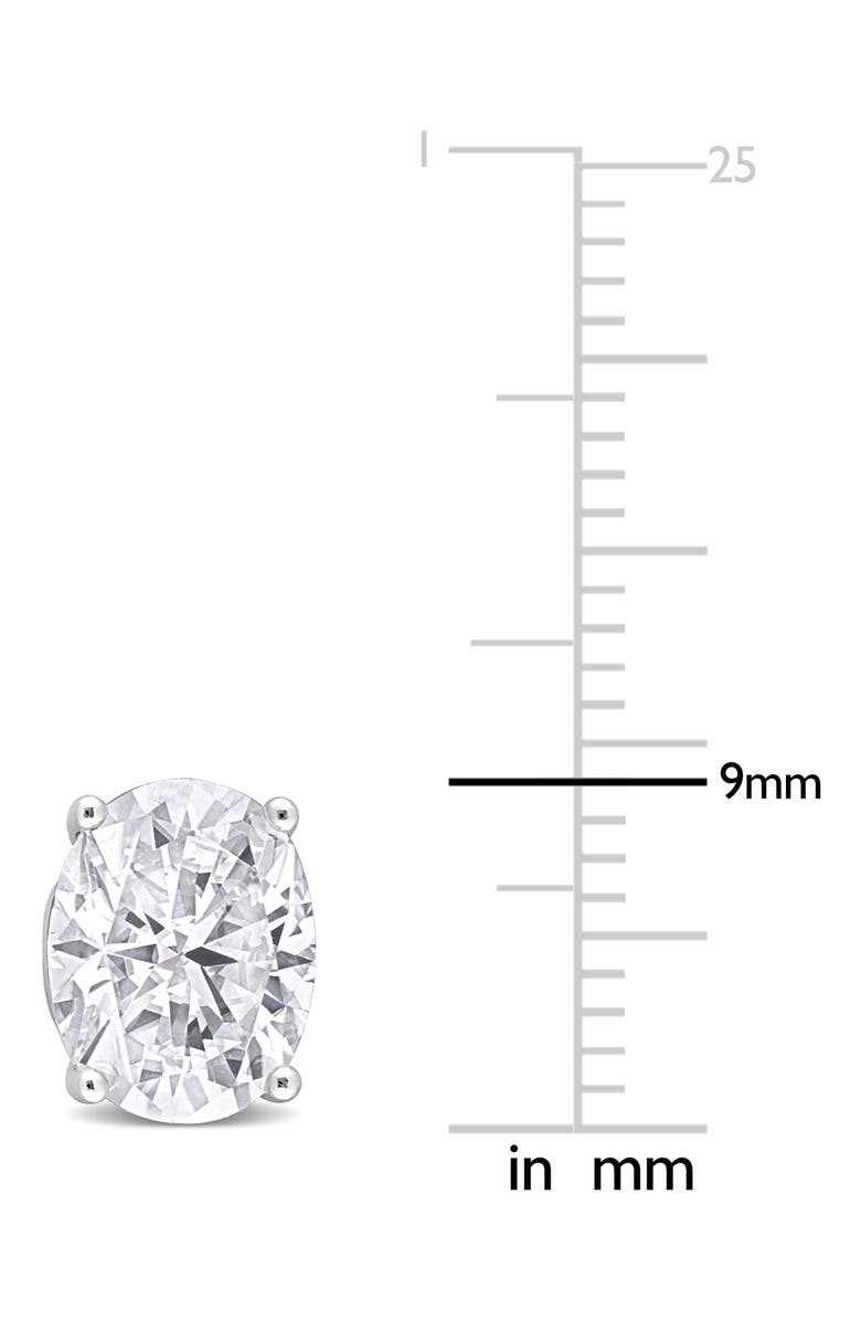 DELMAR Oval Lab Grown Moissanite Stud Earrings, Alternate, color, Silver