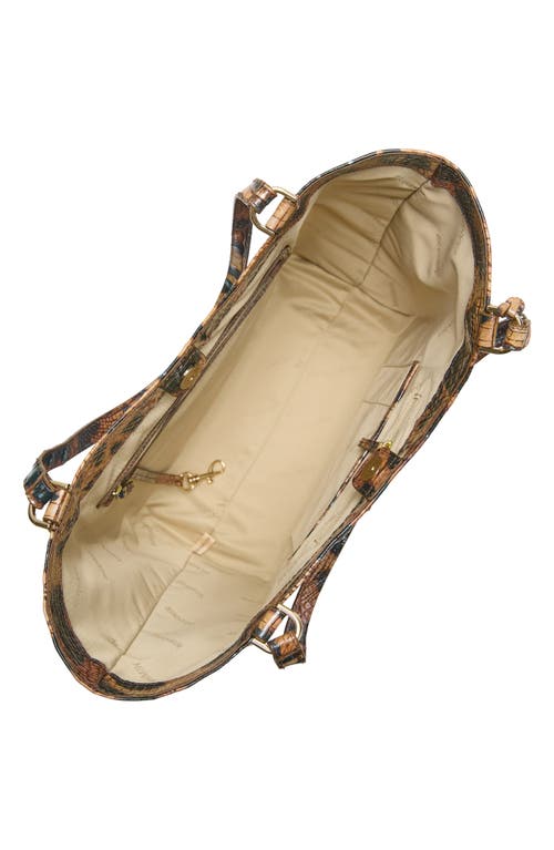 Brahmin Aliza Croc Embossed Leather Tote