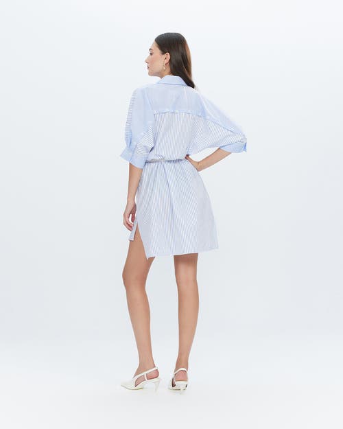 Theo The Label Echo Back Button Dolman Dress In Sky Blue