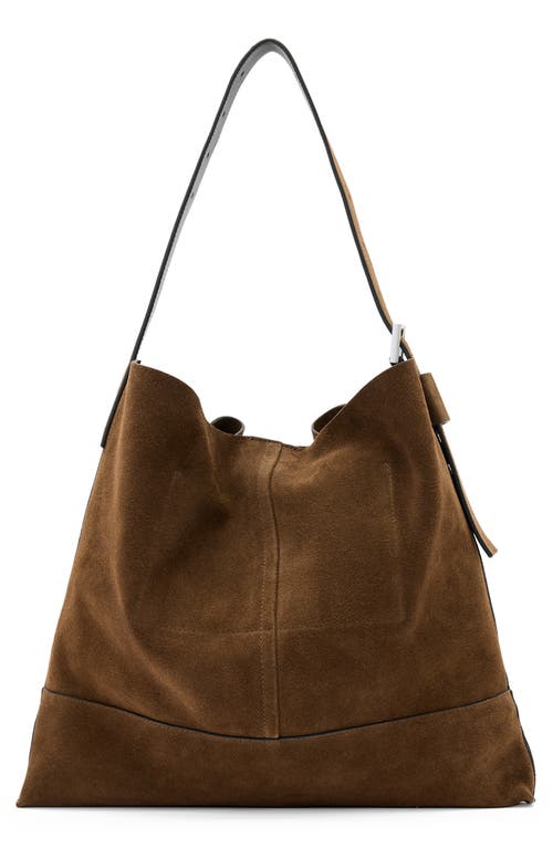 Allsaints Medium Asha Suede Hobo Bag