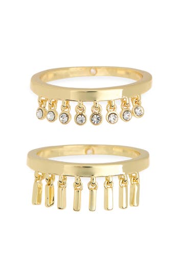 Covet Cubic Zirconia Fringe Stackable Ring In Gold