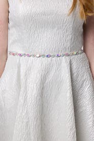 Un Deux Trois Ribbon Rhinestone Belt