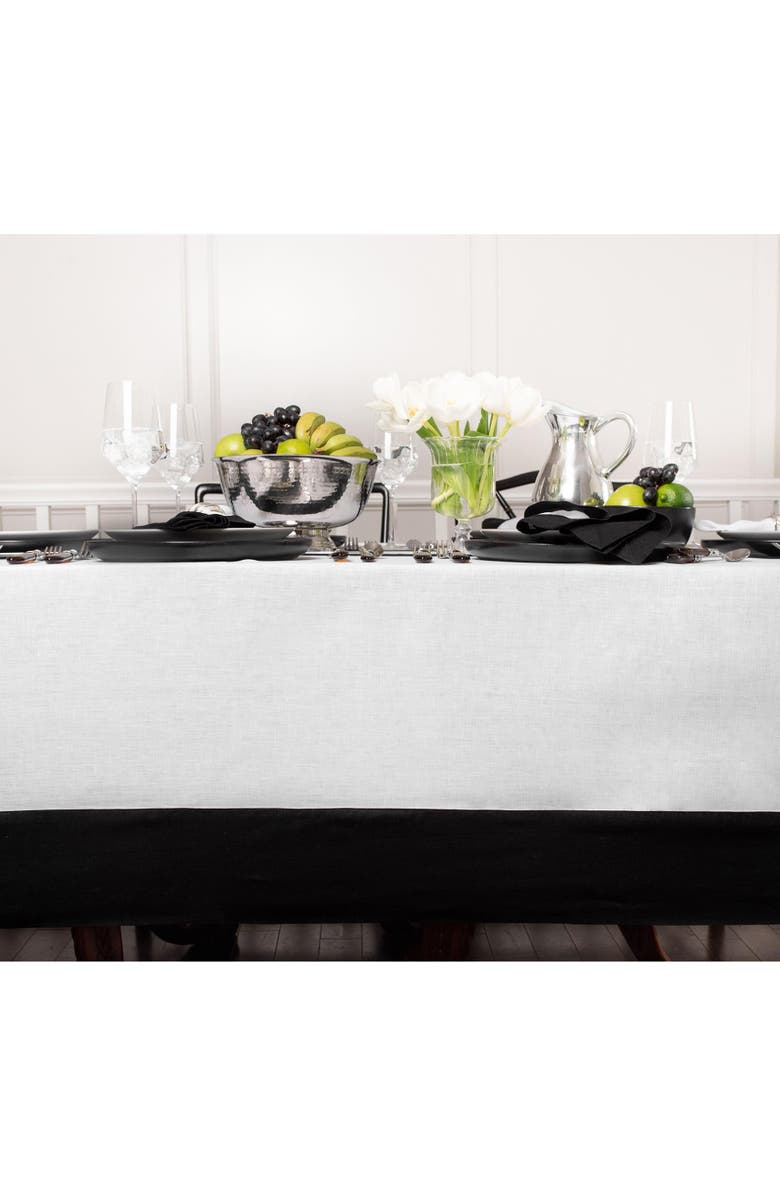 Solino Home Linen Tablecloth - Contempo, Alternate, color, Black And White