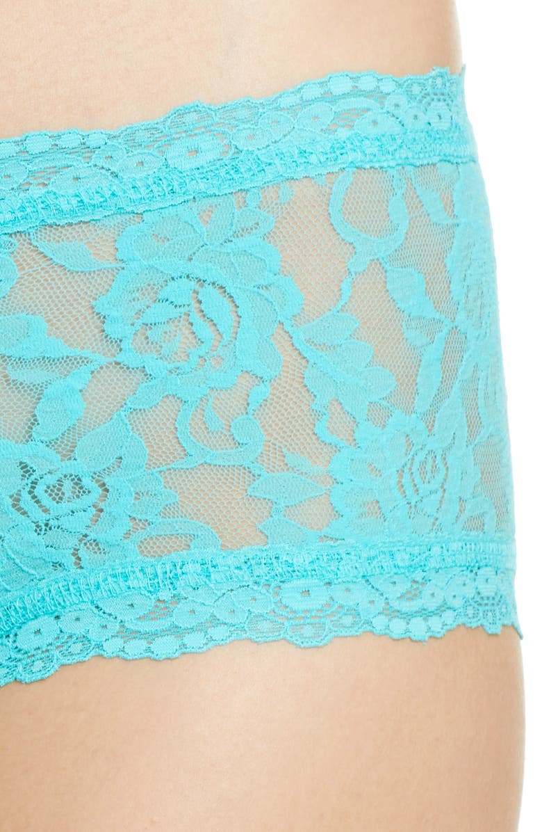 Hanky Panky Signature Lace Boyshorts, Alternate, color, Seafoam Blue