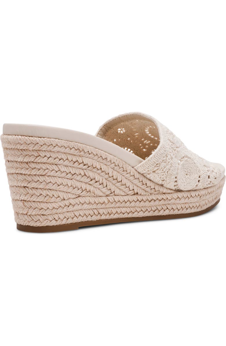 Anne Klein Effy Espadrille Slide Sandal, Alternate, color, Creme Crochet