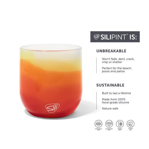 Silipint Stemless Wine Glasses 12oz 2 Pk Marigold