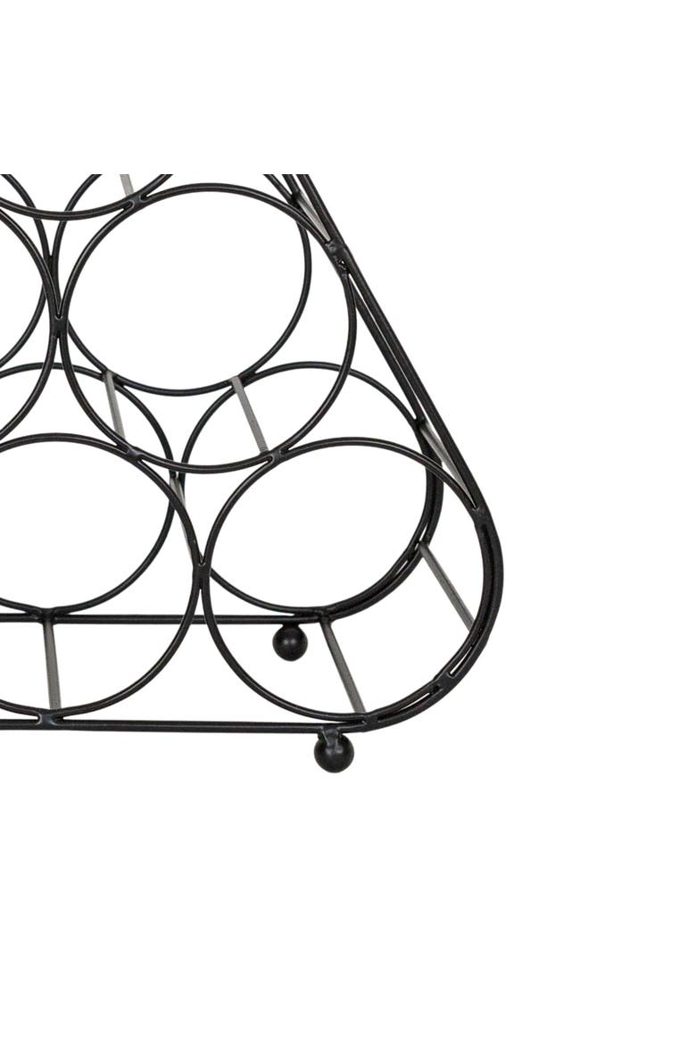 Six Bottle Wine Holder Black Metal, Alternate, color, Black