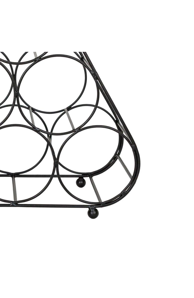 Foreside Home and Garden Six Bottle Wine Holder Black Metal, Alternate, color, Black