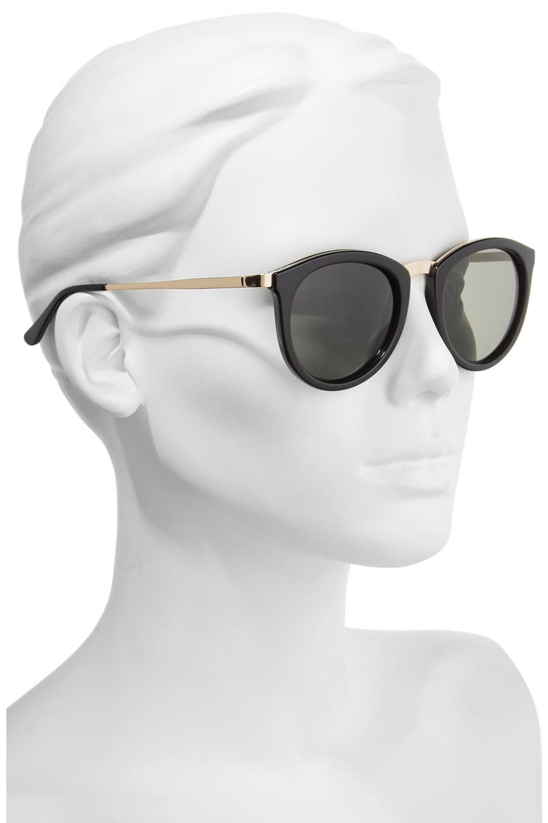 No Smirking 51mm Polarized Sunglasses, Alternate, color, BLACK/ GOLD