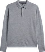 Robert Barakett Thomas Merino Wool Long Sleeve Polo