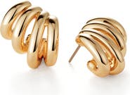 JENNY BIRD Monroe Rib Hoop Earrings