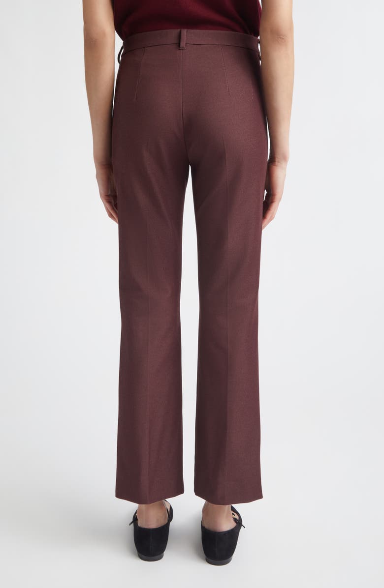 Max Mara Umanita Stretch Twill Ankle Pants, Alternate, color, Bordeaux