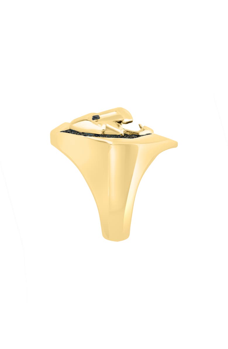 EFFY Black Spinel Lion Ring, Alternate, color, Black