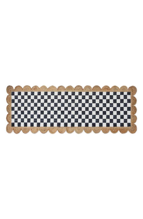 Scalloped Jute Runner Rug