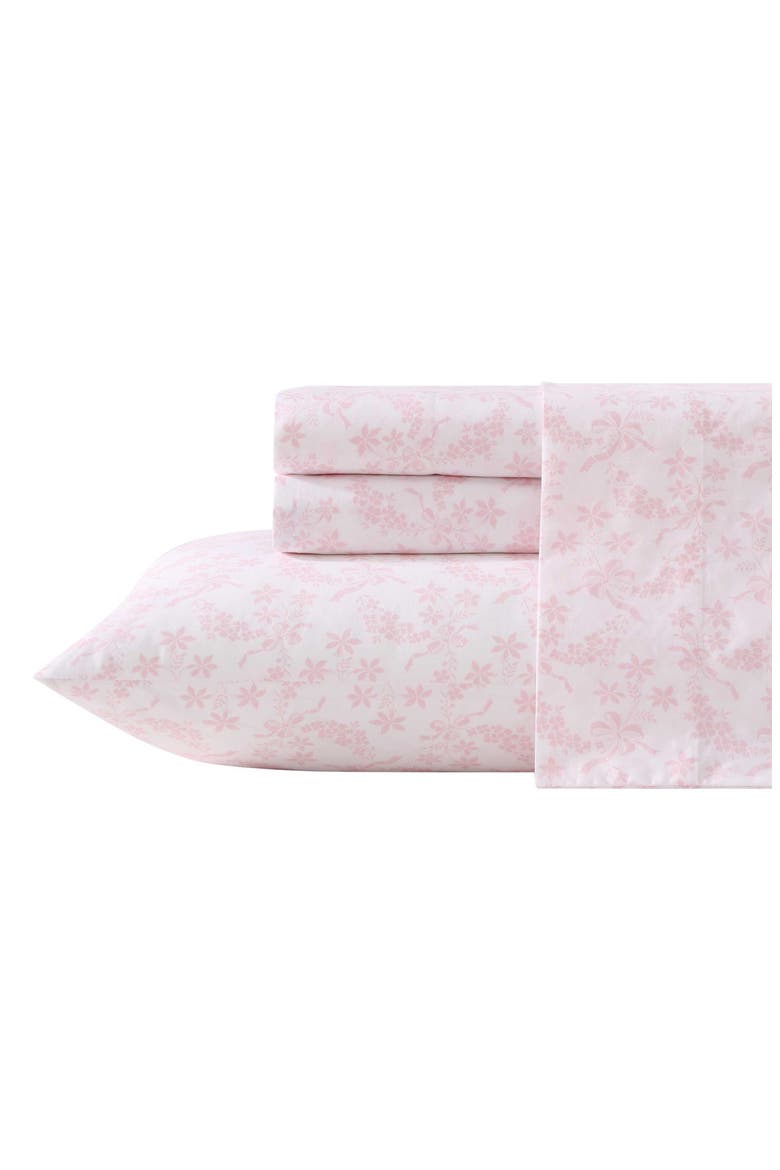 Antoinette Cotton Flannel Sheet Set, Main, color, LIGHT PINK