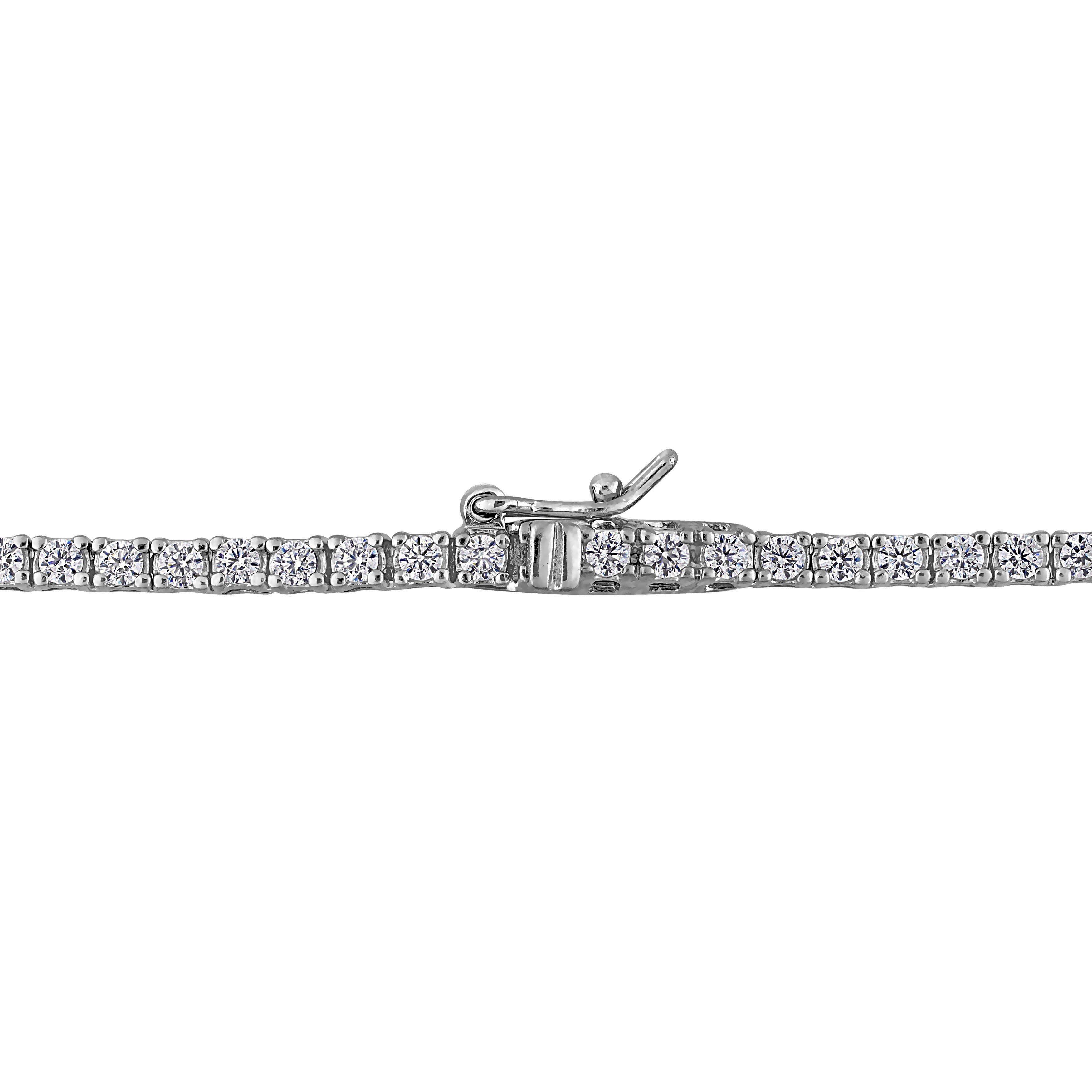 Julianna B. Lab-Created Emerald & White Sapphire Necklace (Women ...