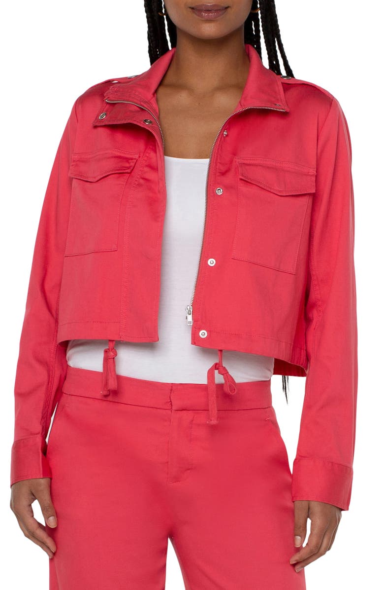 Liverpool Los Angeles Crop Utility Jacket, Main, color, 