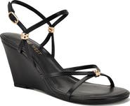 Nine West <p>Deklyn Faux Leather Wedge Sandal (Women)</p>