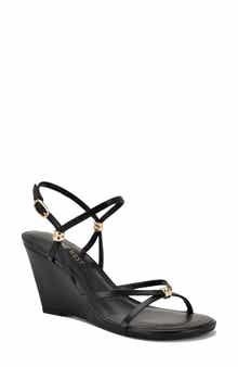 Nine West Deklyn Faux Leather Wedge Sandal