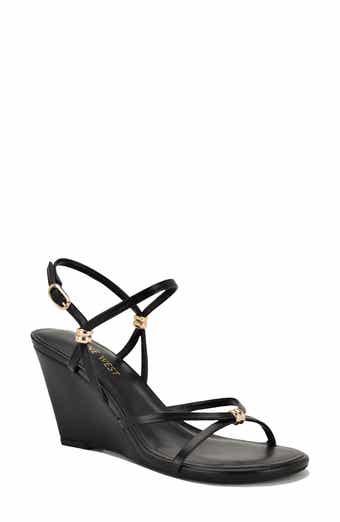 Nine West Deklyn Faux Leather Wedge Sandal