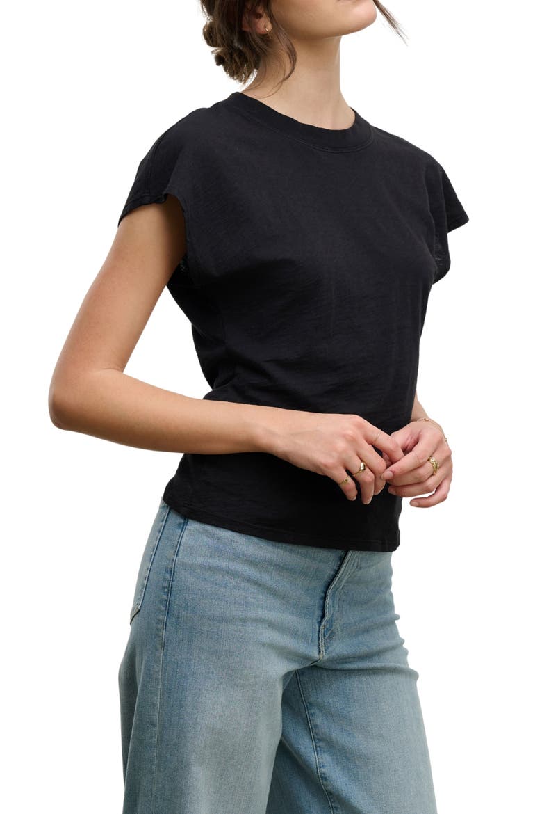 Sterling Cotton Slub T-Shirt, Alternate, color, BLACK
