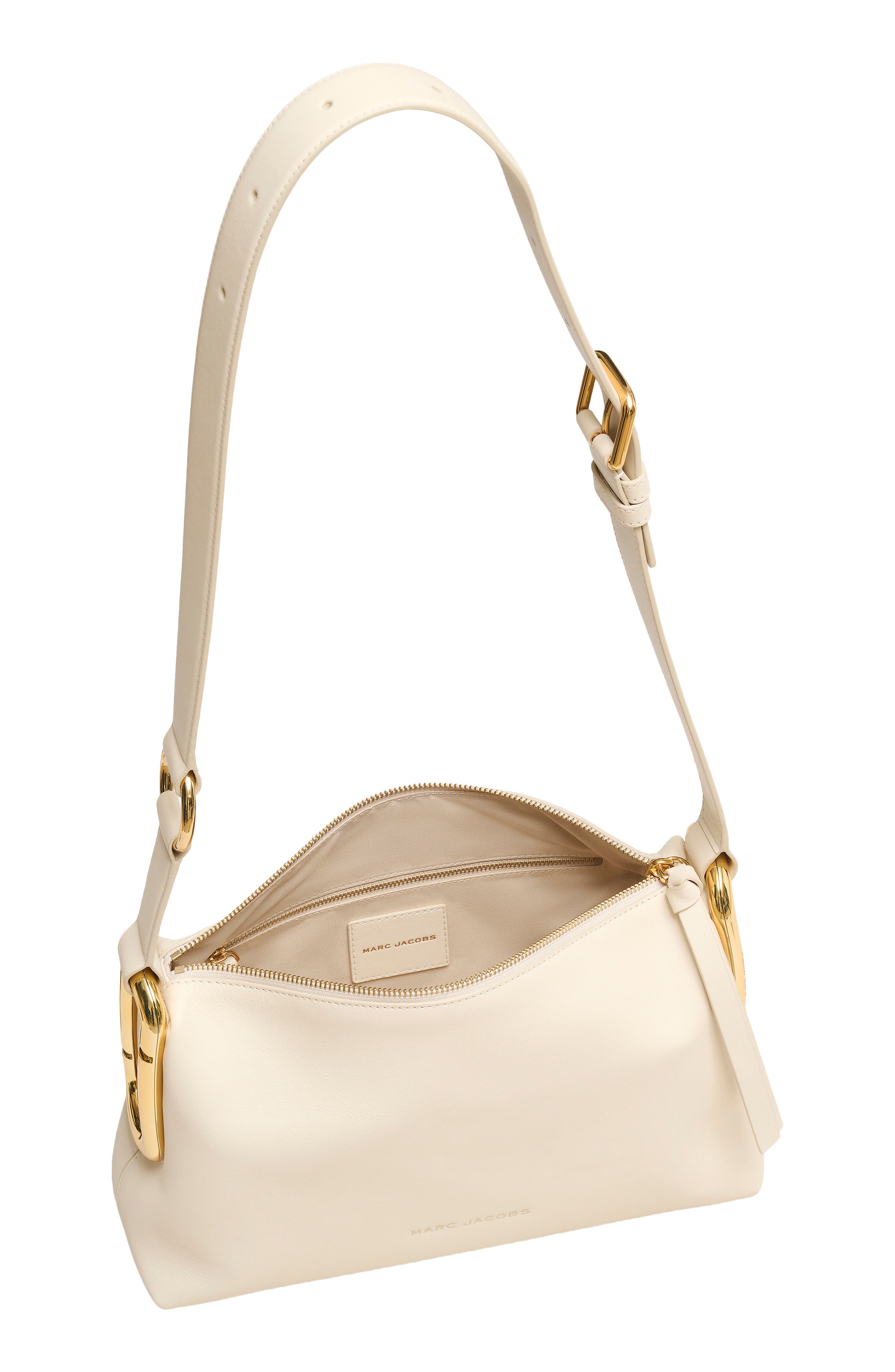 Medium Scene Leather Shoulder Bag, Alternate, color, CLOUD WHITE
