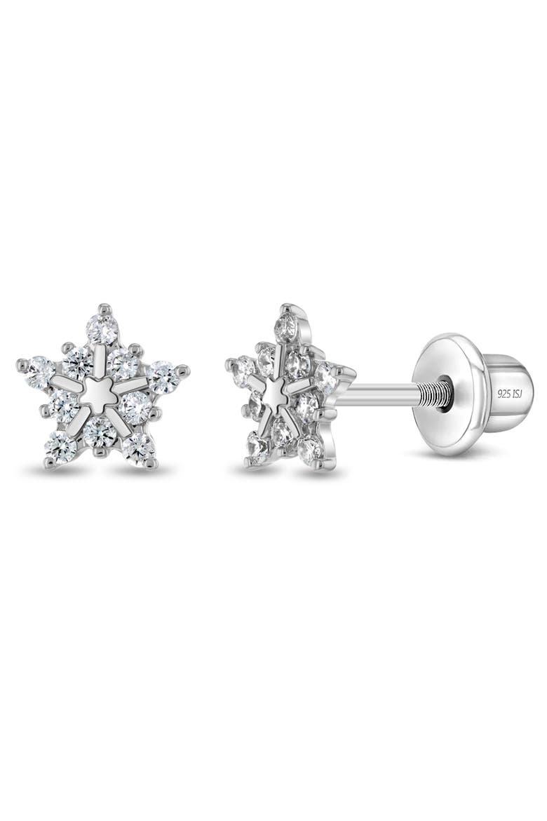 Twinkling Snowflake Earrings, Main, color, Silver