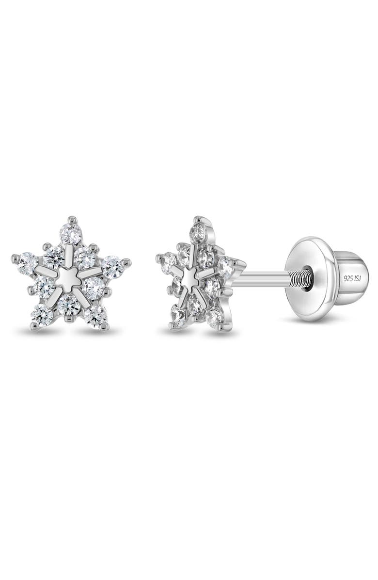 In Season Jewelry Twinkling Snowflake Earrings, Main, color, Silver