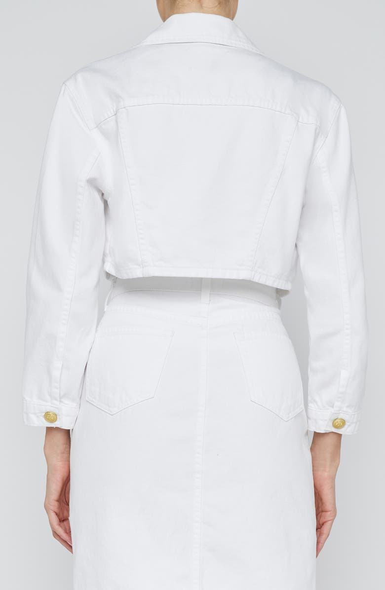 L'AGENCE Genevive Crop Jacket, Alternate, color, Blanc