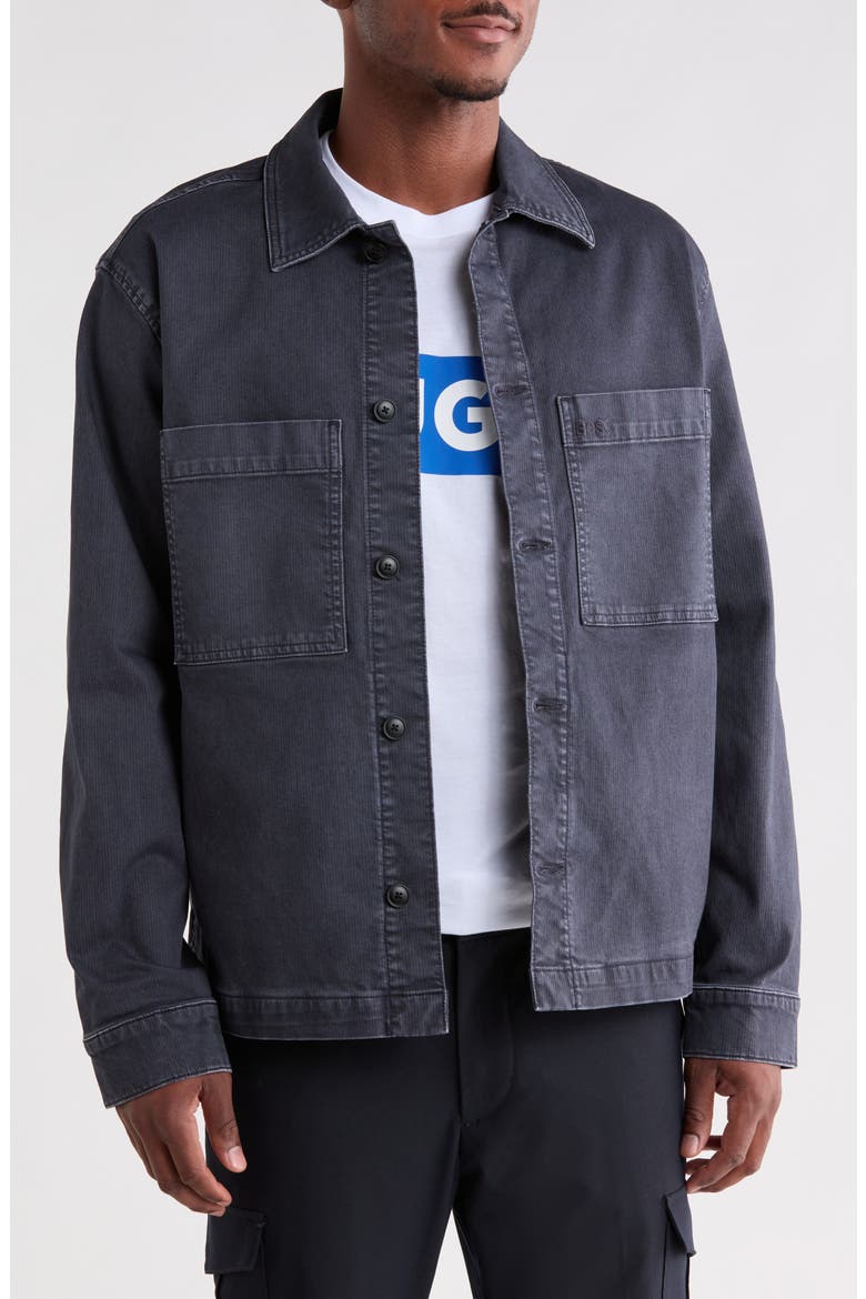 Laredo Cotton Blend Shirt Jacket, Main, color, DARK BLUE