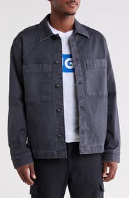 BOSS Laredo Cotton Blend Shirt Jacket