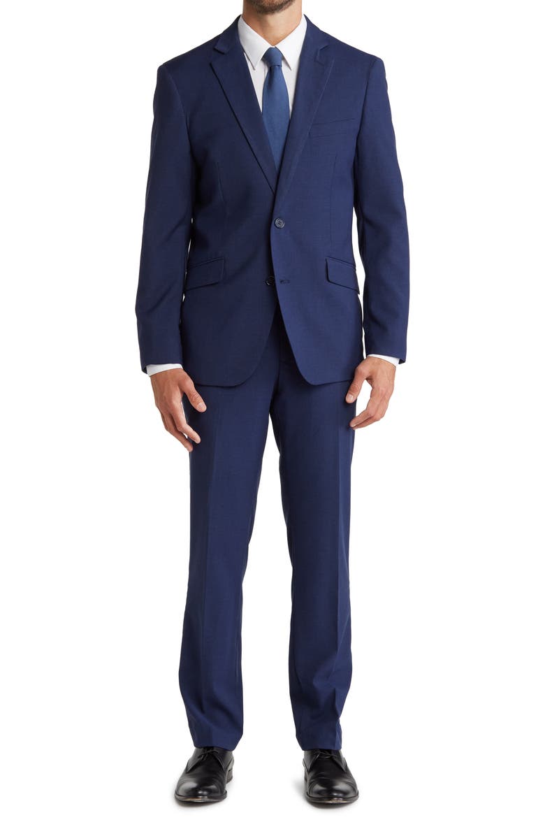 SAVILE ROW CO Classic Fit Houndstooth Suit, Main, color, 