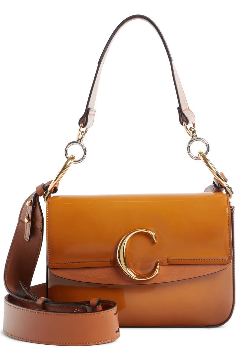 Chloé Patent Leather Shoulder Bag, Main, color,
