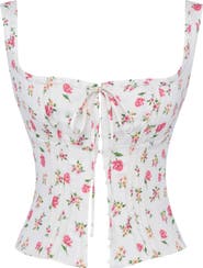 HOUSE OF CB Chicca Square Neck Corset Top