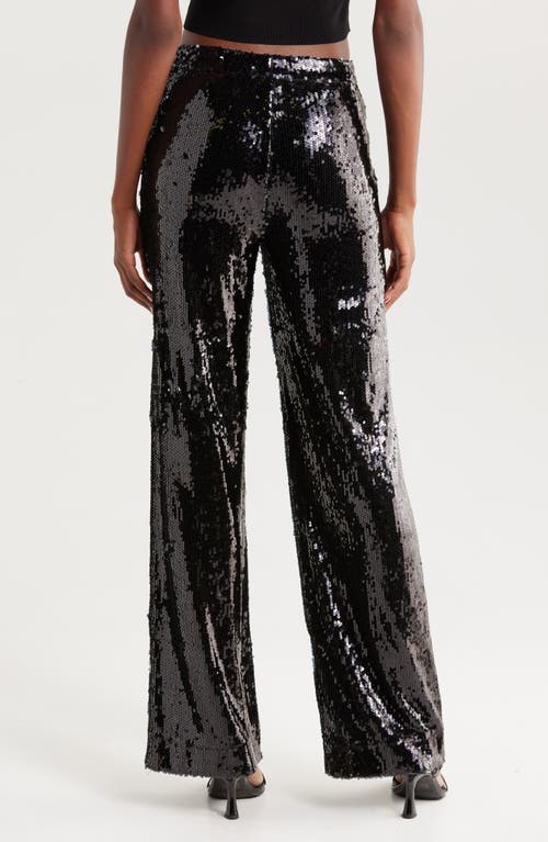 WAYF WAYF FIRST CRUSH SEQUIN WIDE LEG PANTS