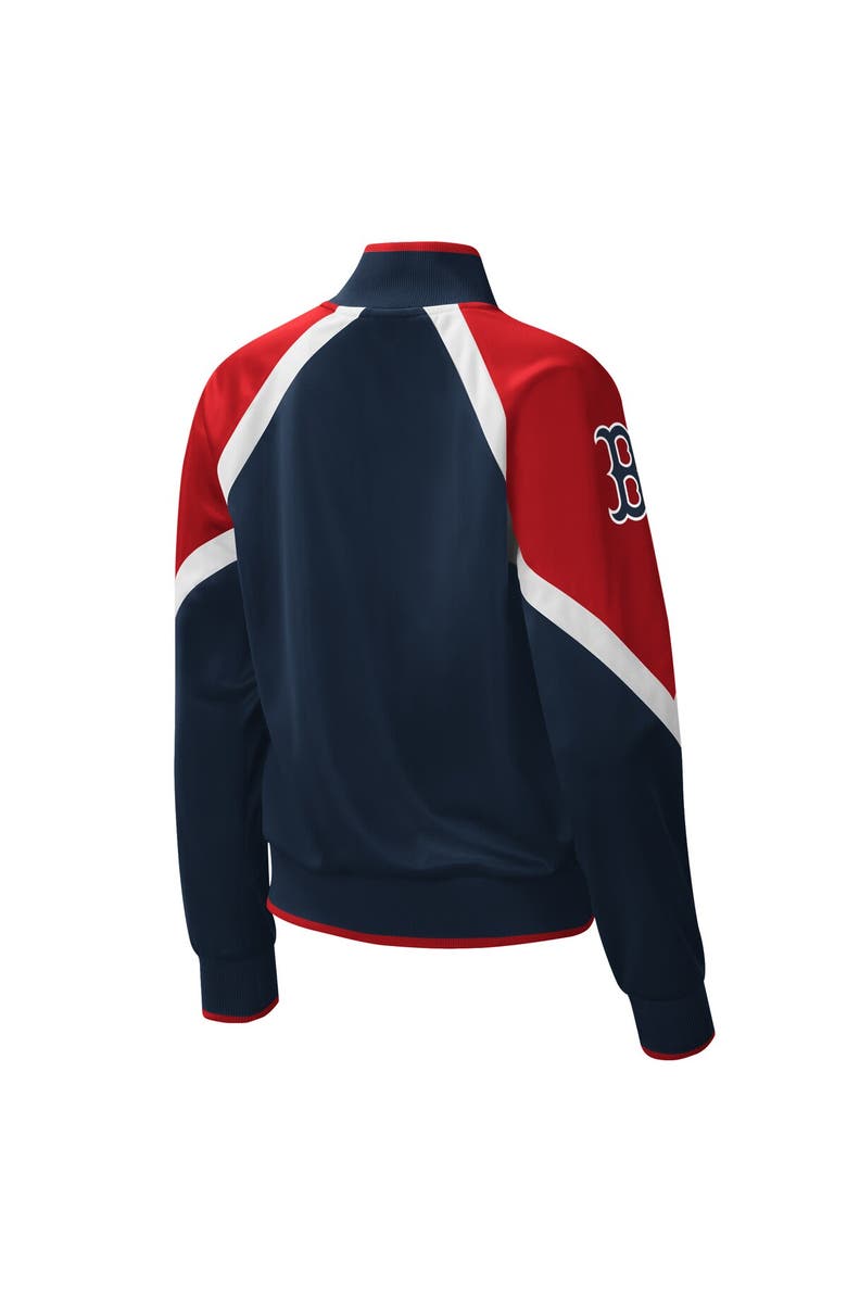 STARTER Women's Starter Navy Boston Red Sox Touchdown Raglan Full-Zip Track Jacket, Alternate, color, 