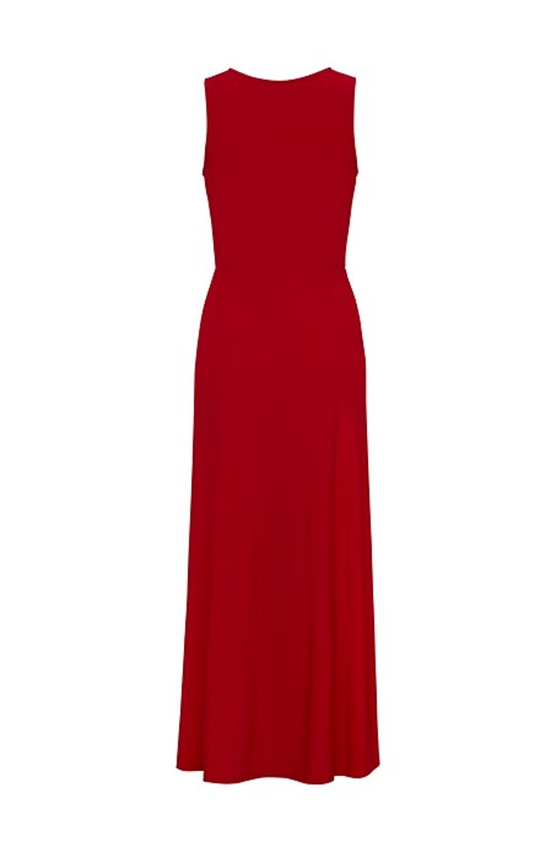 LASCANA Women's Ruched Bodice Maxi Dress, Alternate, color, Red