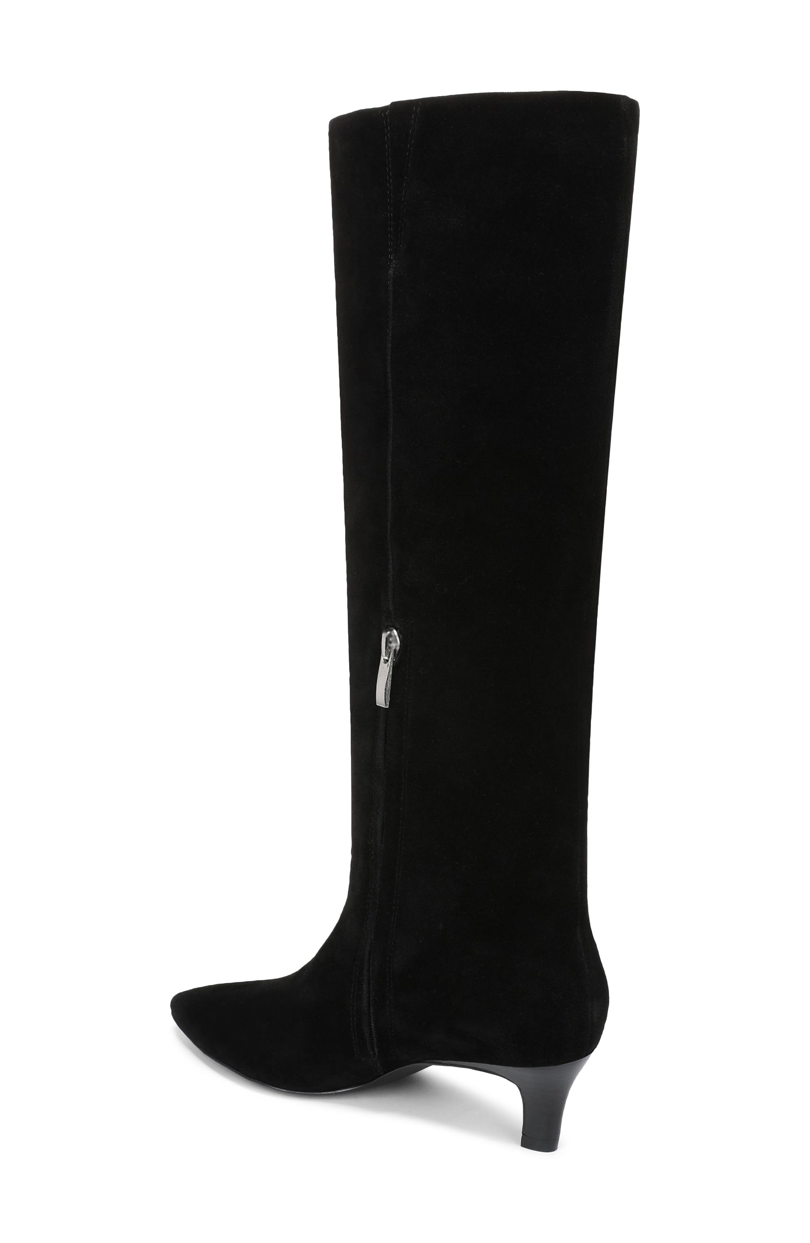 Nordstrom Dauphine Kitten Heel Knee High Boot, Alternate, color, Black