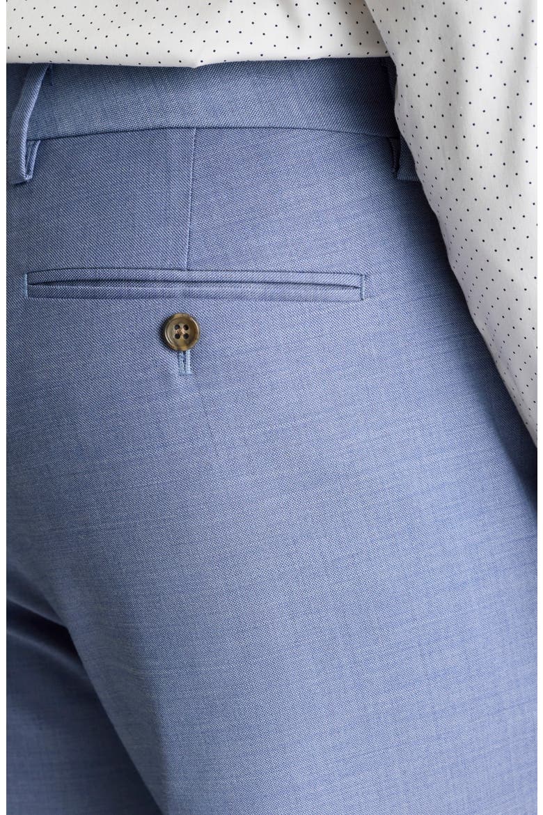 Jetsetter Flat Front Stretch Wool Suit Pants, Alternate, color, 1 BLUE SHARKSKIN