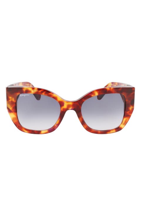 Gancini 51mm Gradient Modified Rectangular Sunglasses
