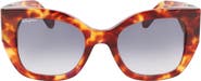 FERRAGAMO Gancini 51mm Gradient Modified Rectangular Sunglasses