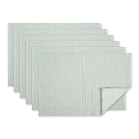 Dobby Dots Rib Placemat Set/6