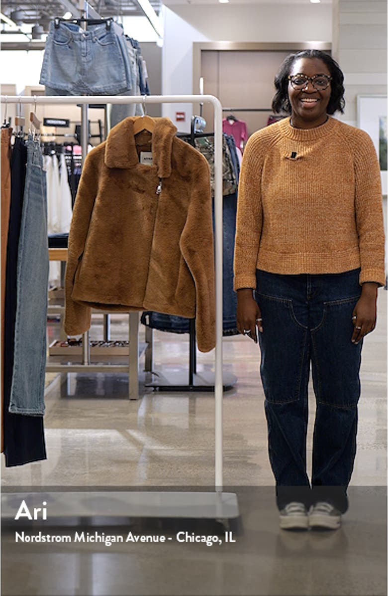 Dahlia Pluche<sup>™</sup> Faux Fur Moto Jacket, sales video thumbnail