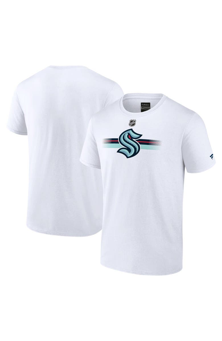 FANATICS Men's Fanatics Branded White Seattle Kraken Authentic Pro Secondary T-Shirt, Main, color, 