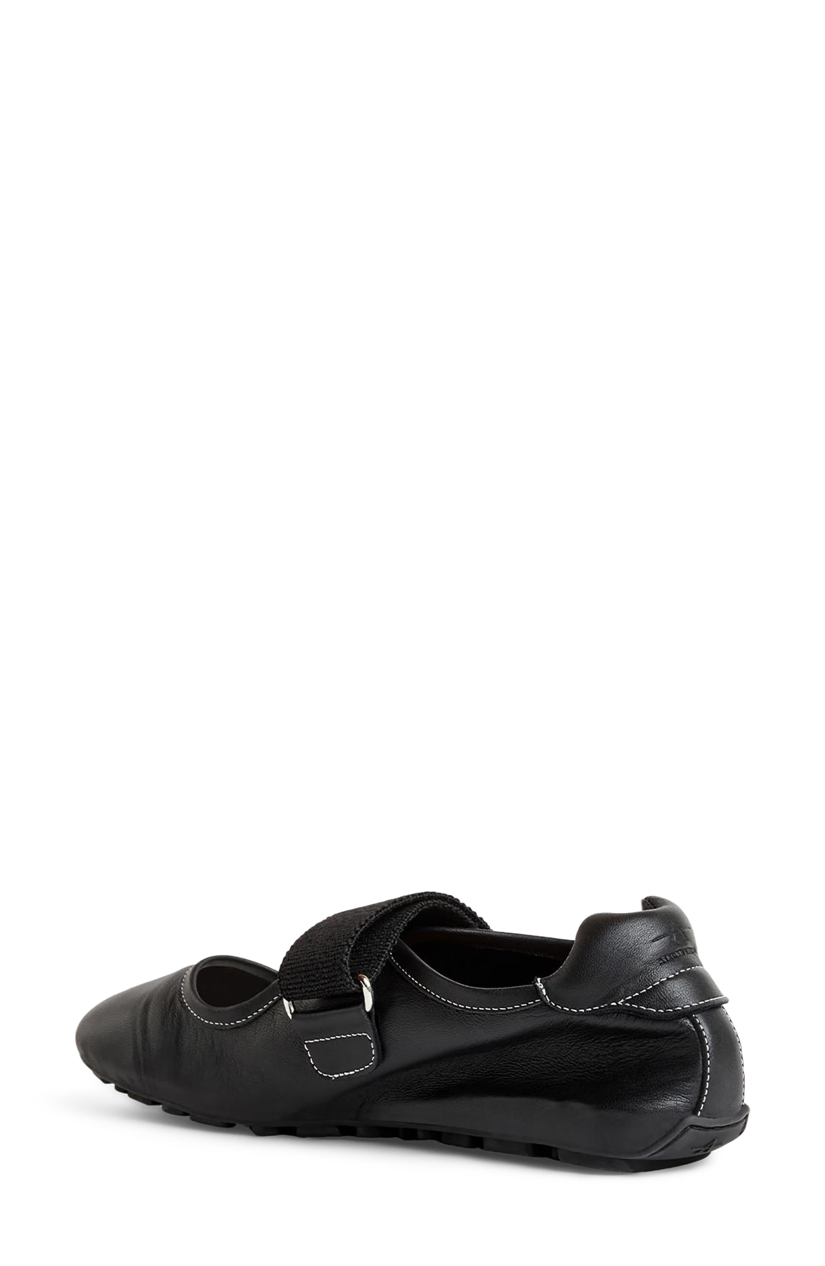 Aquatalia Quero Water Resistant Mary Jane Flat, Alternate, color, Black Nappa