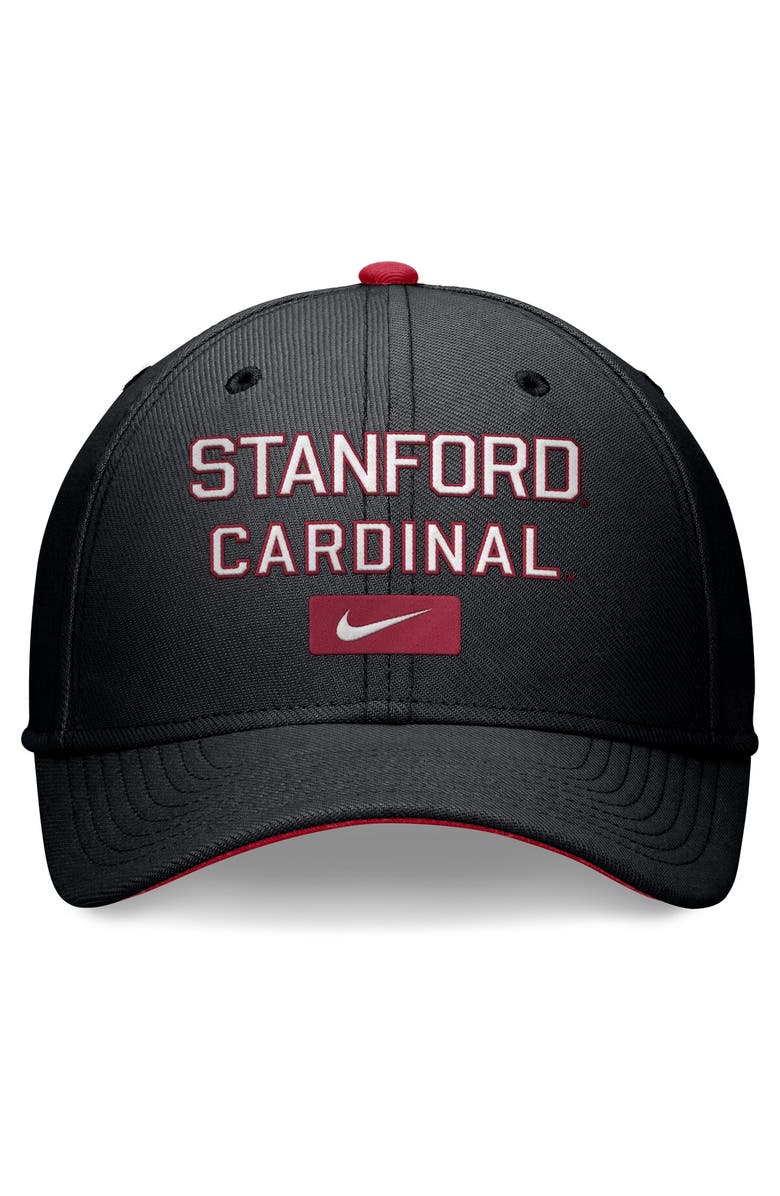 Nike Men's Nike Black Stanford Cardinal Primetime Rise Swoosh Flex Hat, Alternate, color, Black